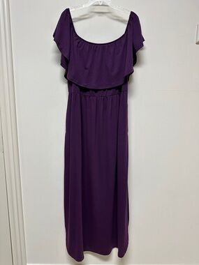 NWT Nemidor Purple Maxi Dress with Pockets size 18